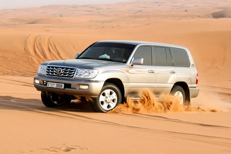 Morning Desert Safari Dubai at Sunrise with Dune Bashing and Camel Ride